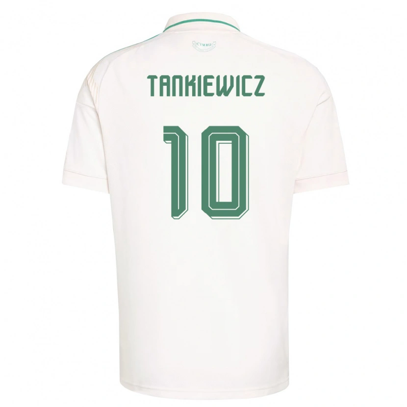 Danxen Men Wales Rob Tankiewicz #10 White Brown Green Away Jersey 26-28 T-Shirt