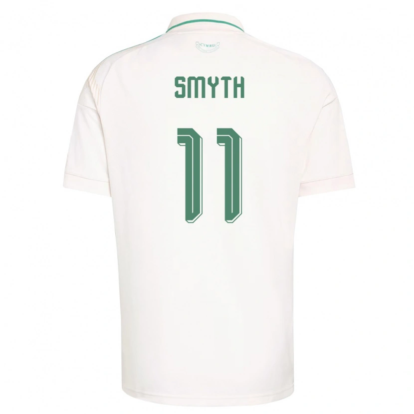 Danxen Men Wales Jayden Smyth #11 White Brown Green Away Jersey 26-28 T-Shirt
