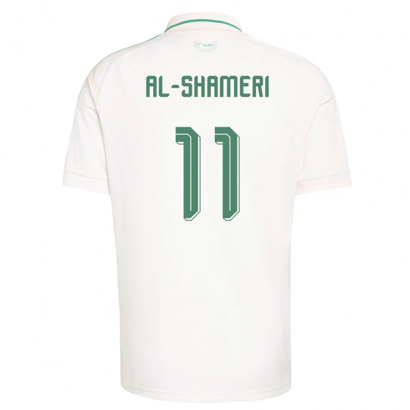 Danxen Men Wales Nawaf Al-Shameri #11 White Brown Green Away Jersey 26-28 T-Shirt