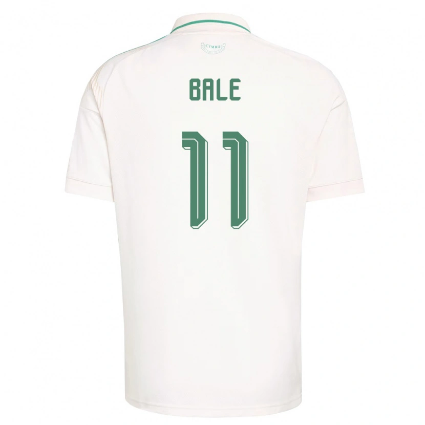 Danxen Men Wales Gareth Bale #11 White Brown Green Away Jersey 26-28 T-Shirt