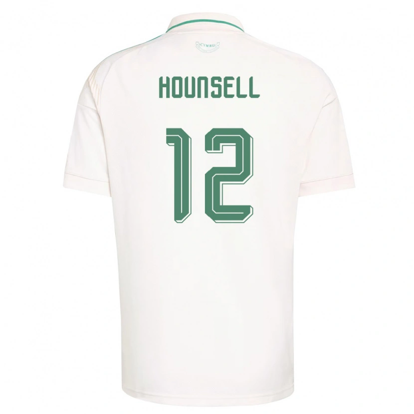 Danxen Men Wales Trystan Hounsell #12 White Brown Green Away Jersey 26-28 T-Shirt