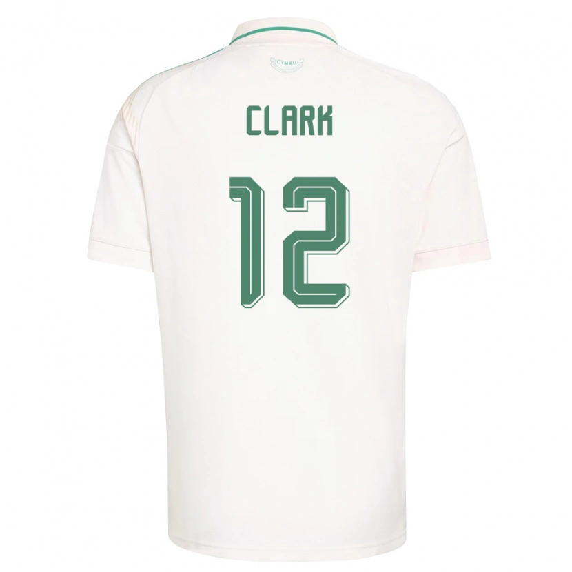 Danxen Men Wales Olivia Clark #12 White Brown Green Away Jersey 26-28 T-Shirt
