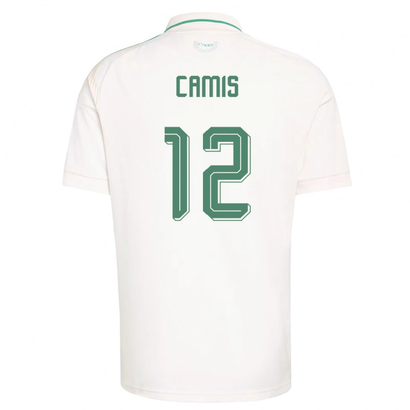 Danxen Men Wales Oliver Camis #12 White Brown Green Away Jersey 26-28 T-Shirt