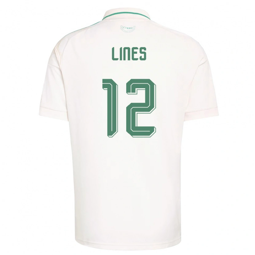 Danxen Men Wales Jack Lines #12 White Brown Green Away Jersey 26-28 T-Shirt