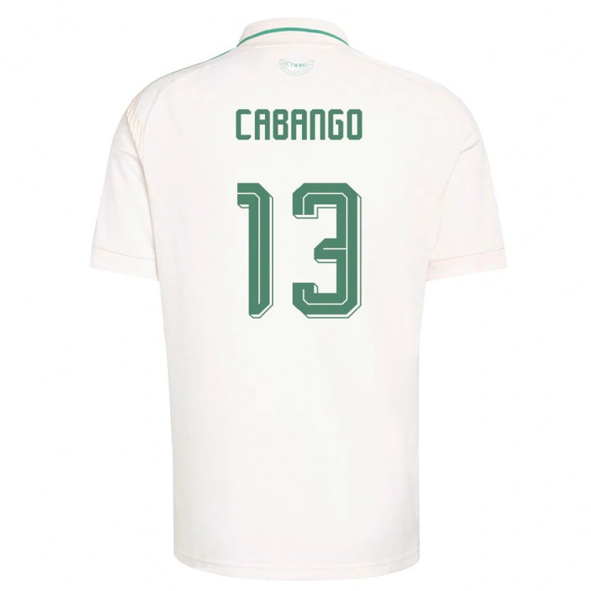Danxen Men Wales Ben Cabango #13 White Brown Green Away Jersey 26-28 T-Shirt