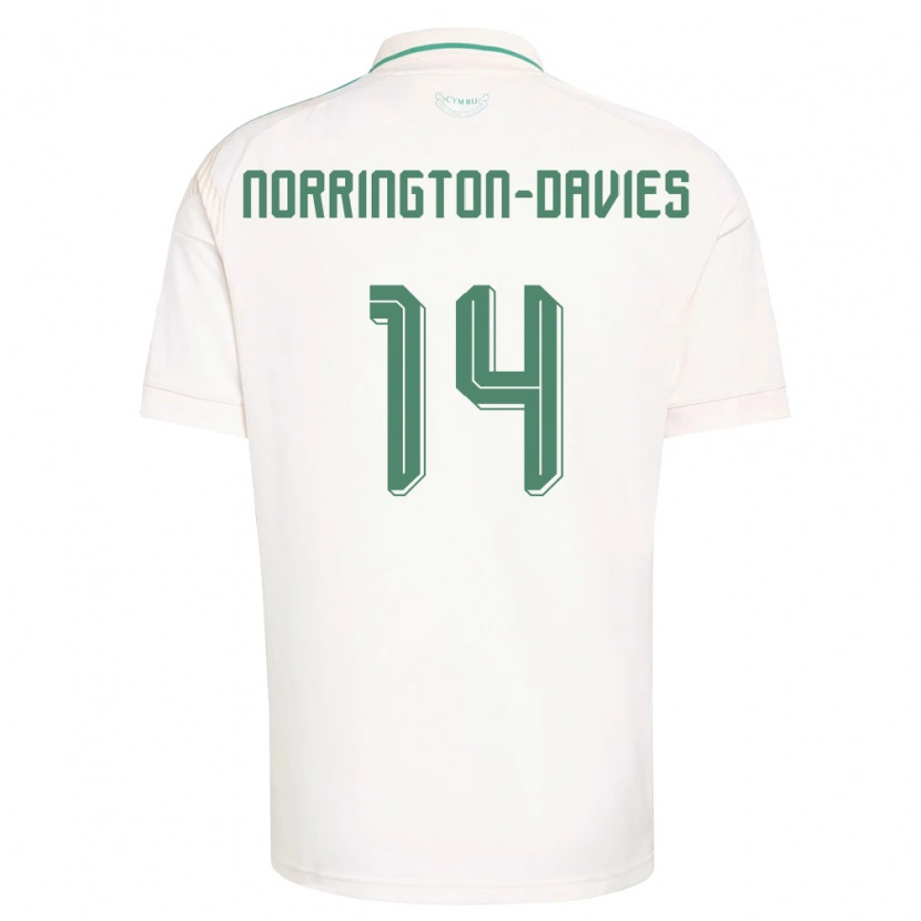 Danxen Men Wales Rhys Norrington-Davies #14 White Brown Green Away Jersey 26-28 T-Shirt