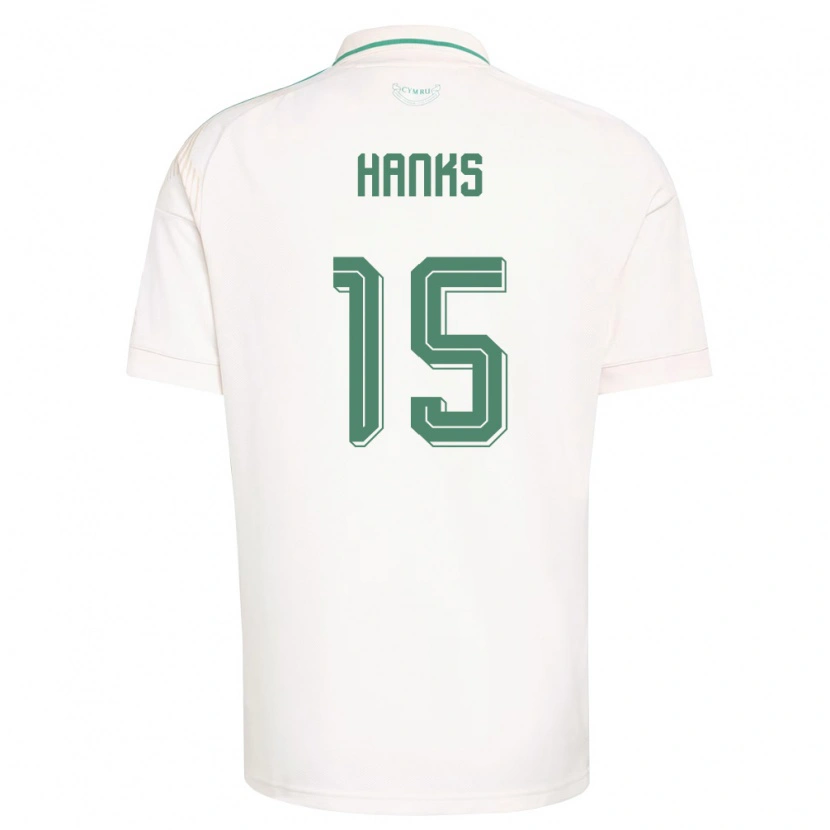 Danxen Men Wales Justin Hanks #15 White Brown Green Away Jersey 26-28 T-Shirt