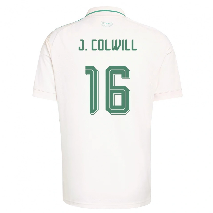 Danxen Men Wales Joel Colwill #16 White Brown Green Away Jersey 26-28 T-Shirt