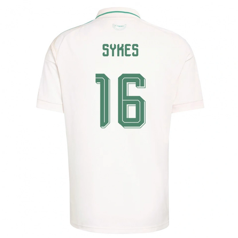 Danxen Men Wales Jack Sykes #16 White Brown Green Away Jersey 26-28 T-Shirt