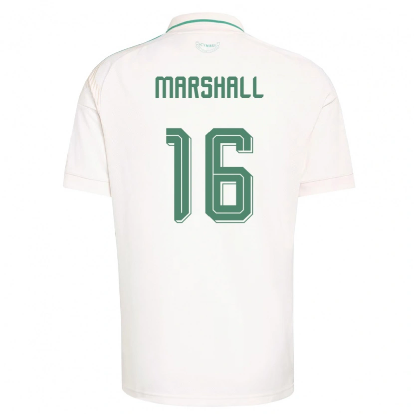 Danxen Men Wales Theo Marshall #16 White Brown Green Away Jersey 26-28 T-Shirt