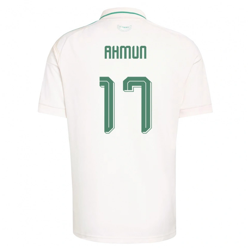 Danxen Men Wales Ben Ahmun #17 White Brown Green Away Jersey 26-28 T-Shirt