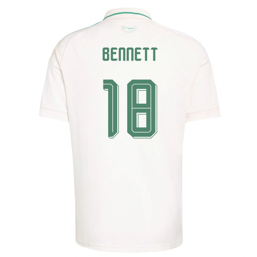 Danxen Men Wales Murphy Bennett #18 White Brown Green Away Jersey 26-28 T-Shirt