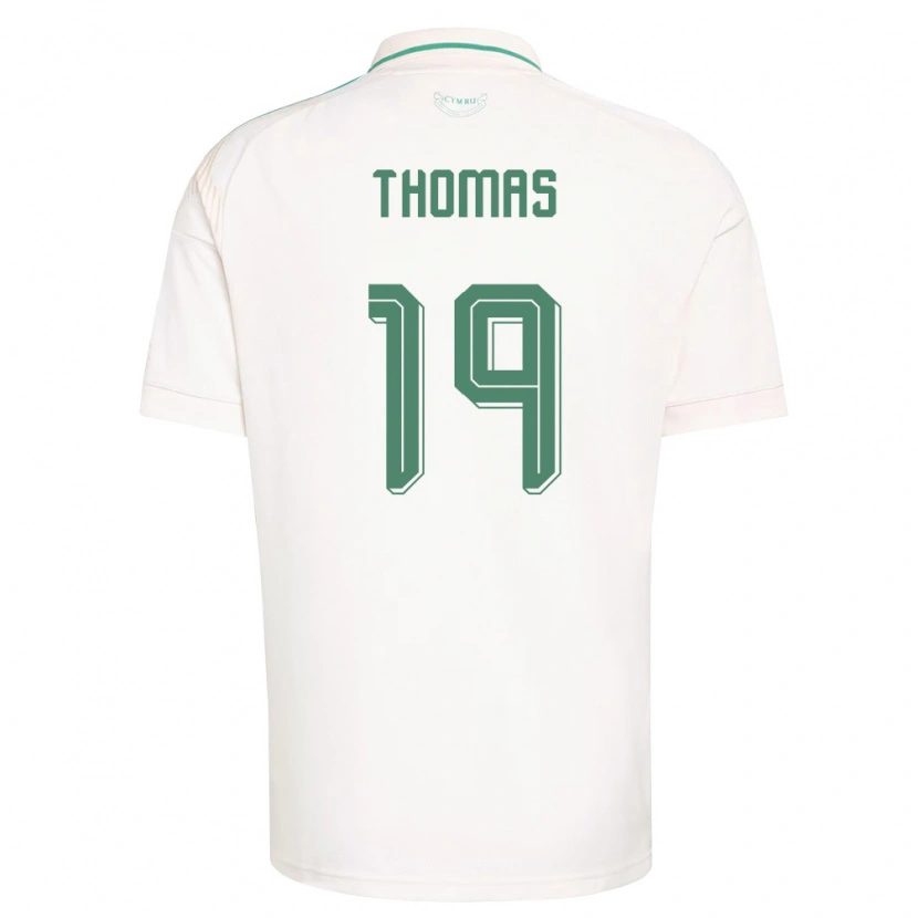 Danxen Men Wales Sorba Thomas #19 White Brown Green Away Jersey 26-28 T-Shirt