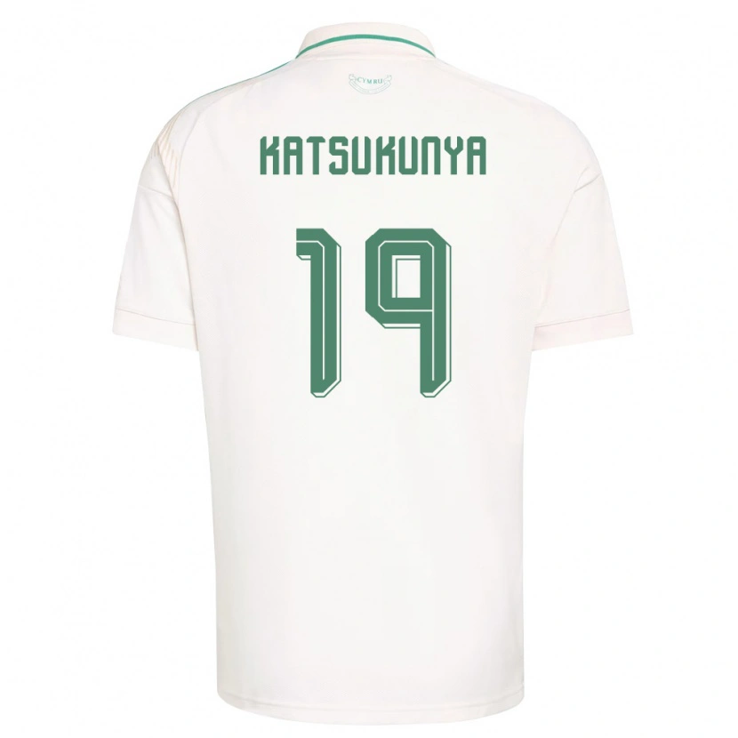 Danxen Men Wales Thierry Katsukunya #19 White Brown Green Away Jersey 26-28 T-Shirt