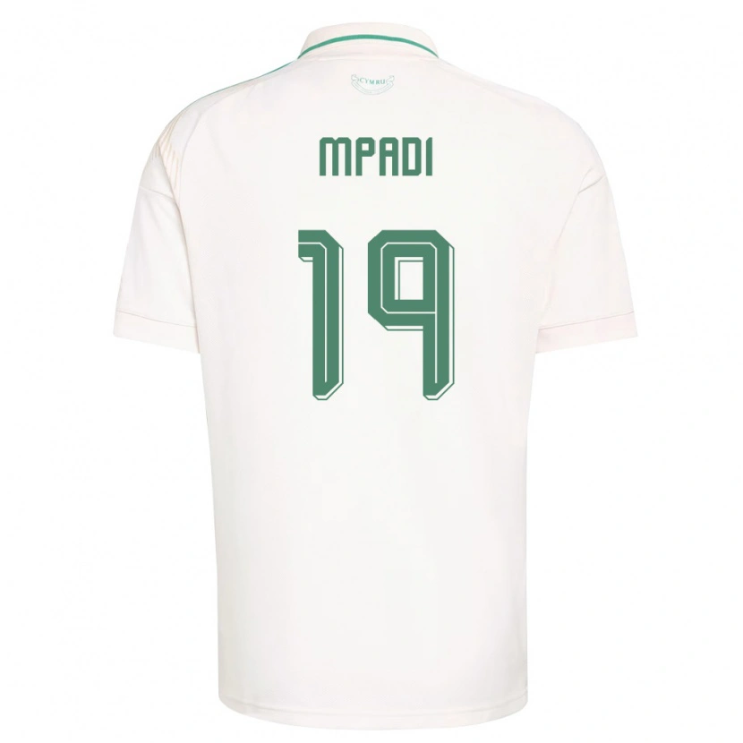 Danxen Men Wales Japhet Mpadi #19 White Brown Green Away Jersey 26-28 T-Shirt