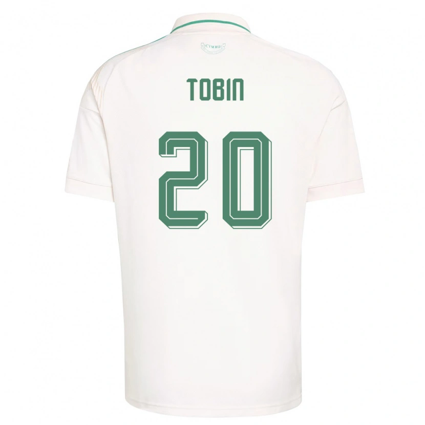 Danxen Men Wales Tiger Tobin #20 White Brown Green Away Jersey 26-28 T-Shirt