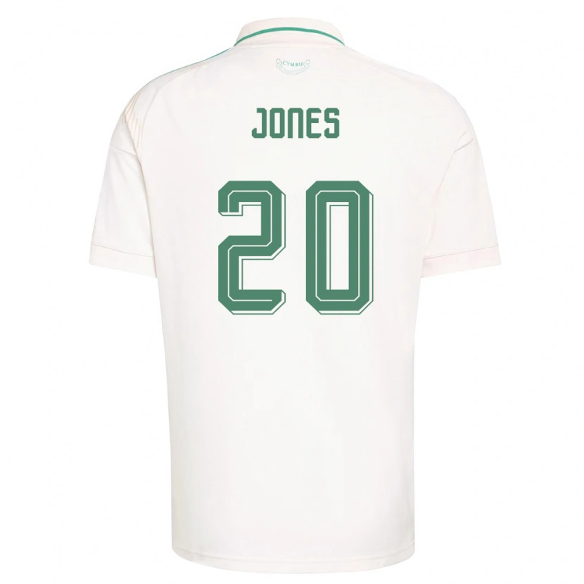 Danxen Men Wales Carrie Jones #20 White Brown Green Away Jersey 26-28 T-Shirt