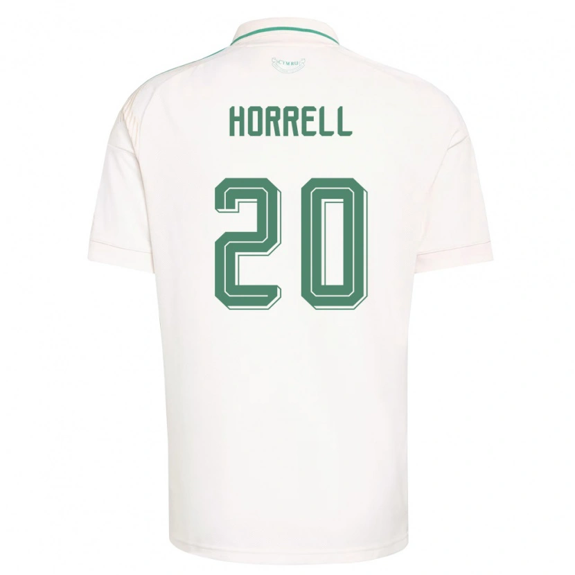 Danxen Men Wales Grace Horrell #20 White Brown Green Away Jersey 26-28 T-Shirt