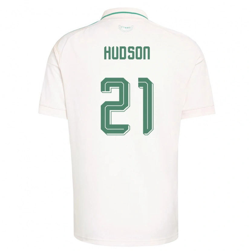 Danxen Men Wales Max Hudson #21 White Brown Green Away Jersey 26-28 T-Shirt