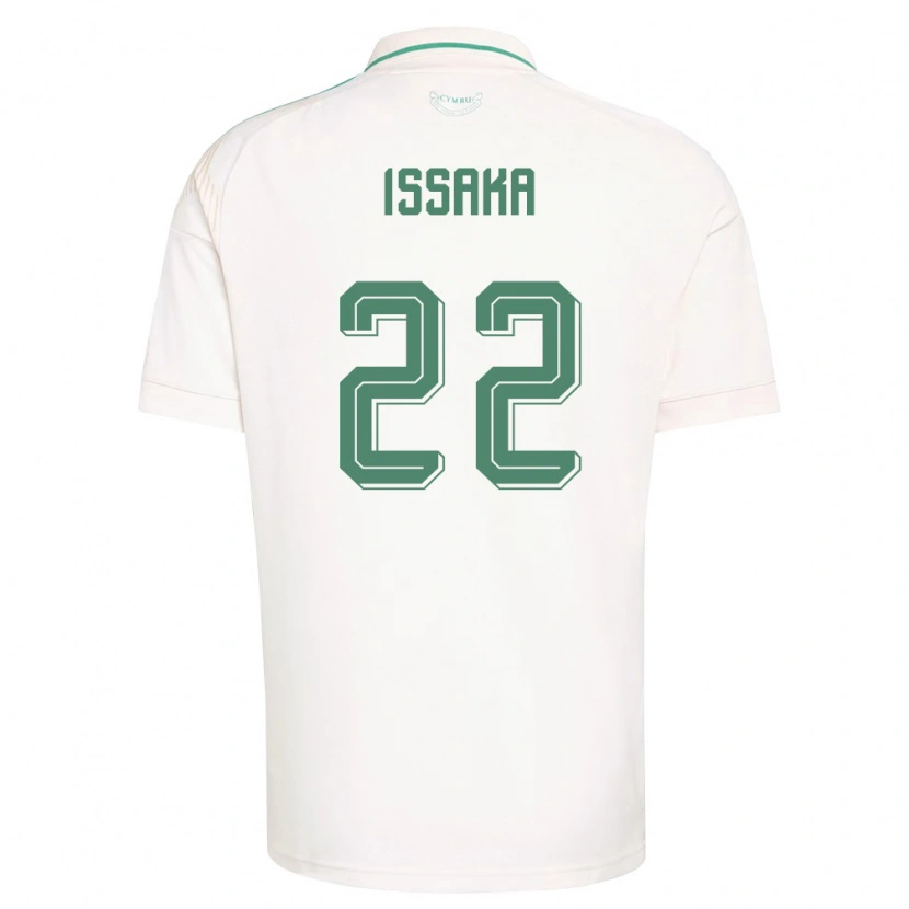 Danxen Men Wales Freddie Issaka #22 White Brown Green Away Jersey 26-28 T-Shirt