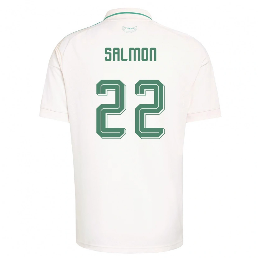 Danxen Men Wales Josh Salmon #22 White Brown Green Away Jersey 26-28 T-Shirt