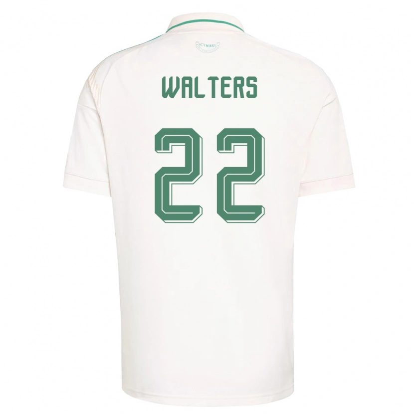 Danxen Men Wales Georgia Walters #22 White Brown Green Away Jersey 26-28 T-Shirt