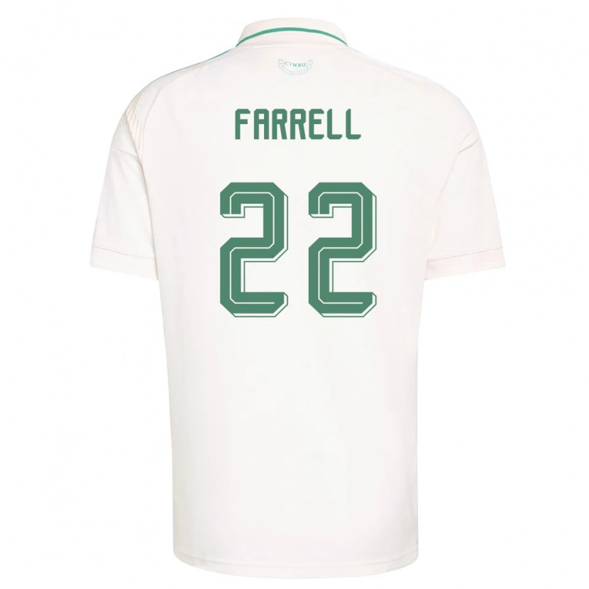 Danxen Men Wales Joshua Farrell #22 White Brown Green Away Jersey 26-28 T-Shirt