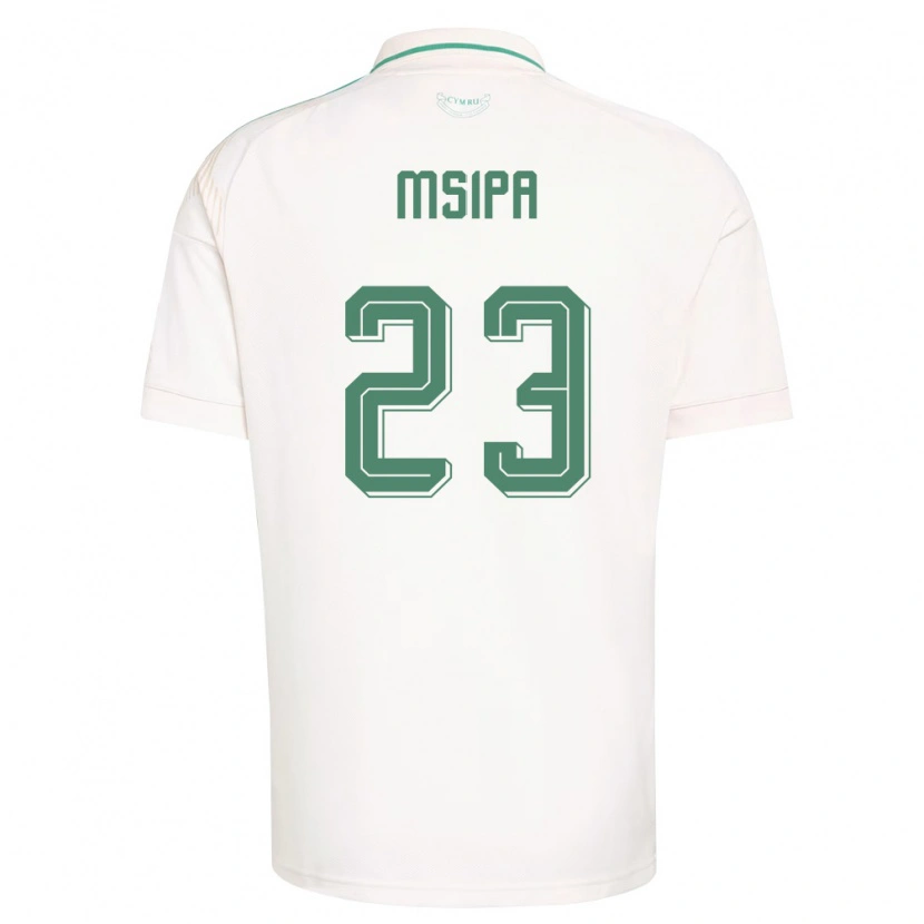 Danxen Men Wales Munya Msipa #23 White Brown Green Away Jersey 26-28 T-Shirt