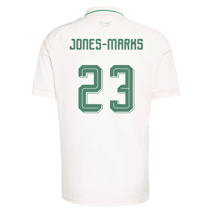 Danxen Men Wales Sonnie Jones-Marks #23 White Brown Green Away Jersey 26-28 T-Shirt