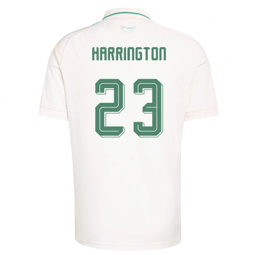 Danxen Men Wales David Harrington #23 White Brown Green Away Jersey 26-28 T-Shirt