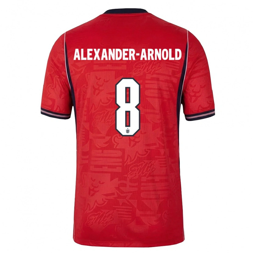 Danxen Men England Trent Alexander-Arnold #8 Red Navy White Away Jersey 26-28 T-Shirt