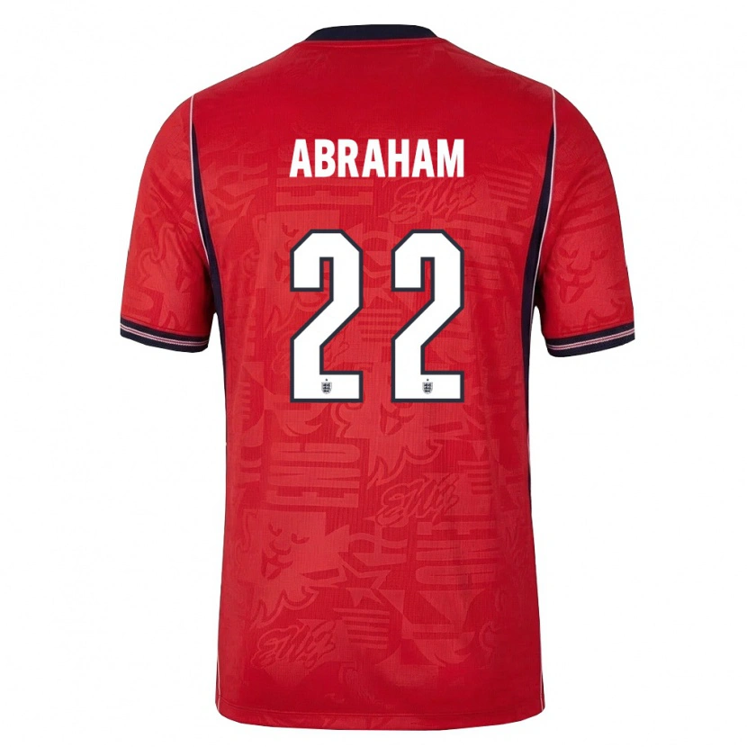 Danxen Men England Tammy Abraham #22 Red Navy White Away Jersey 26-28 T-Shirt