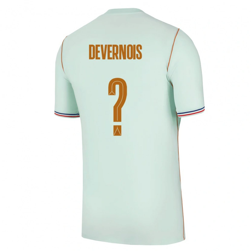 Danxen Men France Tidiane Devernois #0 Green Gold Away Jersey 26-28 T-Shirt