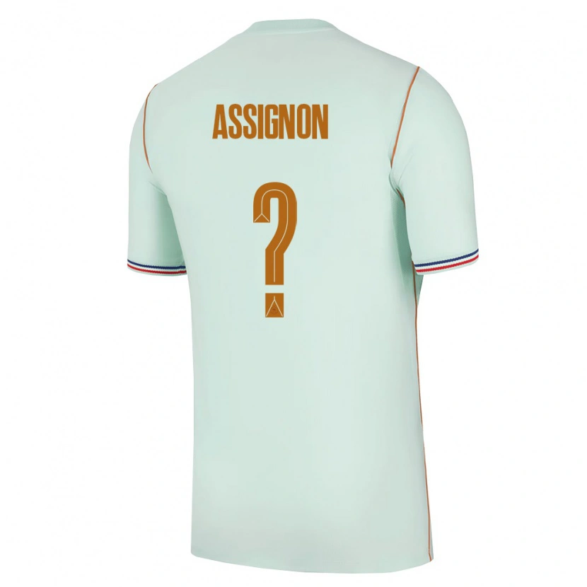 Danxen Men France Kenny Assignon #0 Green Gold Away Jersey 26-28 T-Shirt