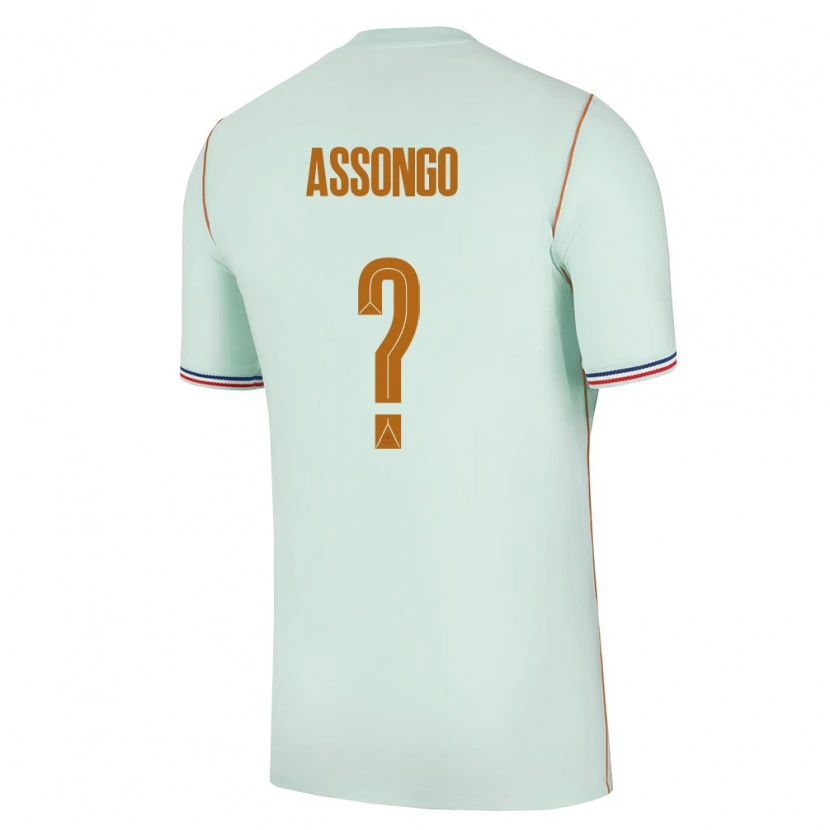 Danxen Men France Ilan Assongo #0 Green Gold Away Jersey 26-28 T-Shirt