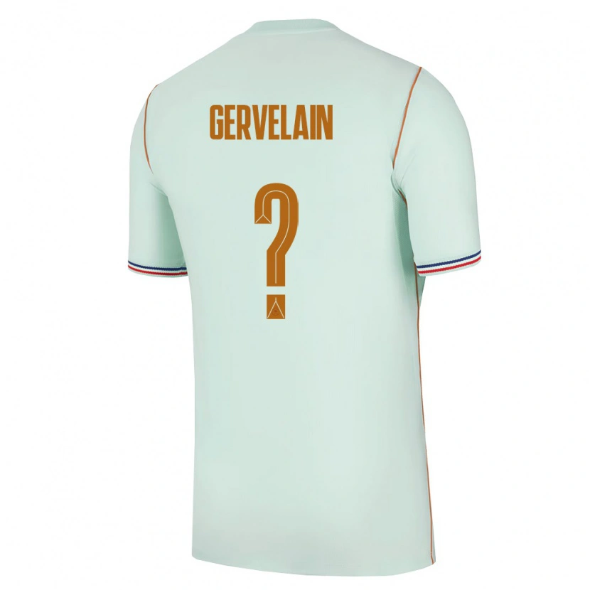 Danxen Men France Jordan Gervelain #0 Green Gold Away Jersey 26-28 T-Shirt