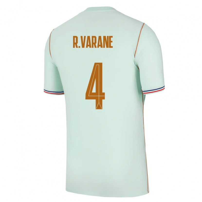 Danxen Men France Raphael Varane #4 Green Gold Away Jersey 26-28 T-Shirt