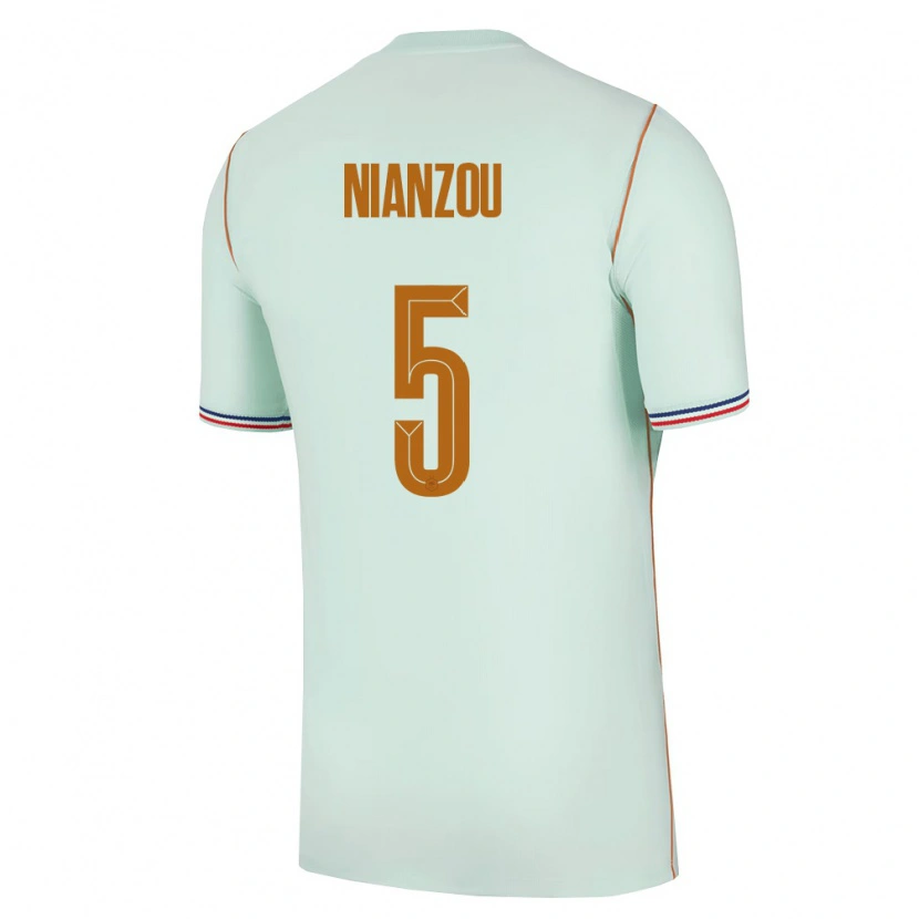 Danxen Men France Tanguy Nianzou #5 Green Gold Away Jersey 26-28 T-Shirt