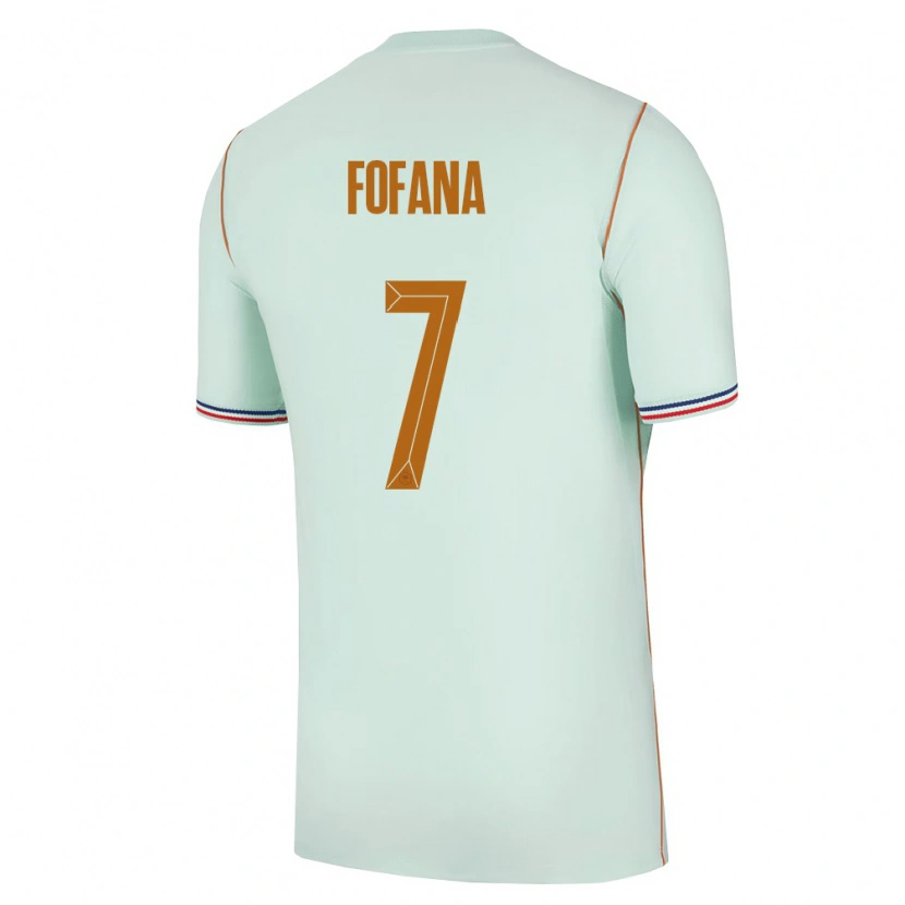 Danxen Men France Rayan Fofana #7 Green Gold Away Jersey 26-28 T-Shirt