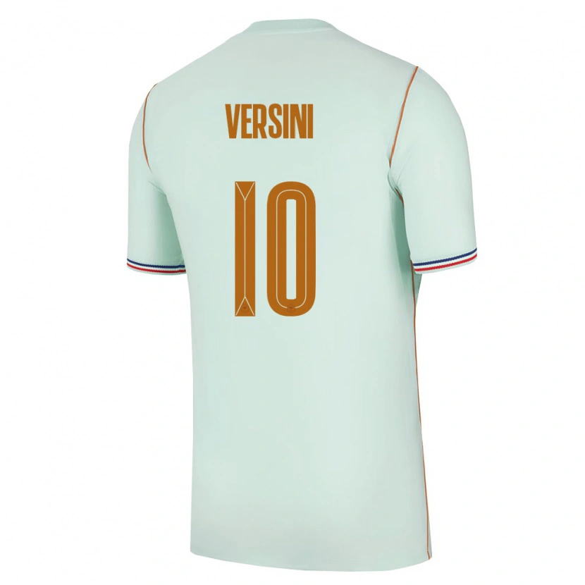 Danxen Men France Giovani Versini #10 Green Gold Away Jersey 26-28 T-Shirt