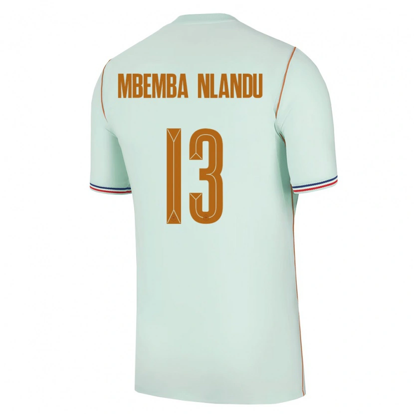 Danxen Men France Emmanuel Mbemba #13 Green Gold Away Jersey 26-28 T-Shirt