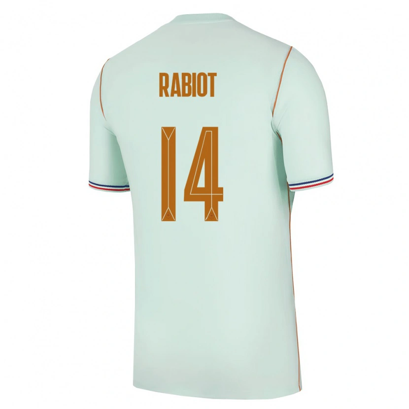 Danxen Men France Adrien Rabiot #14 Green Gold Away Jersey 26-28 T-Shirt