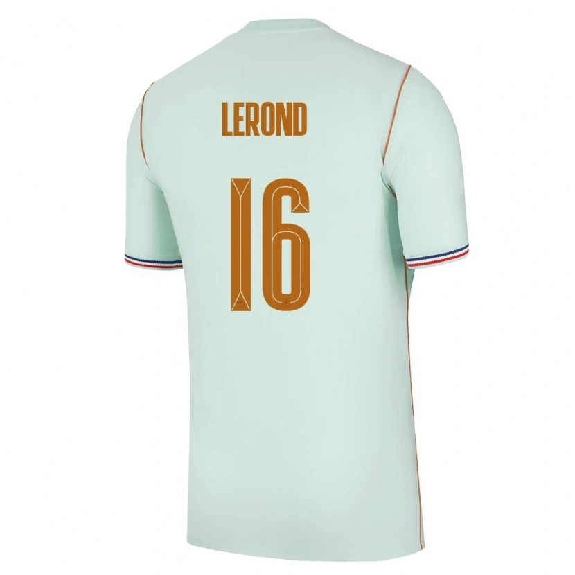 Danxen Men France Justine Lerond #16 Green Gold Away Jersey 26-28 T-Shirt