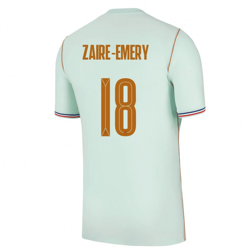 Danxen Men France Warren Zaïre-Emery #18 Green Gold Away Jersey 26-28 T-Shirt