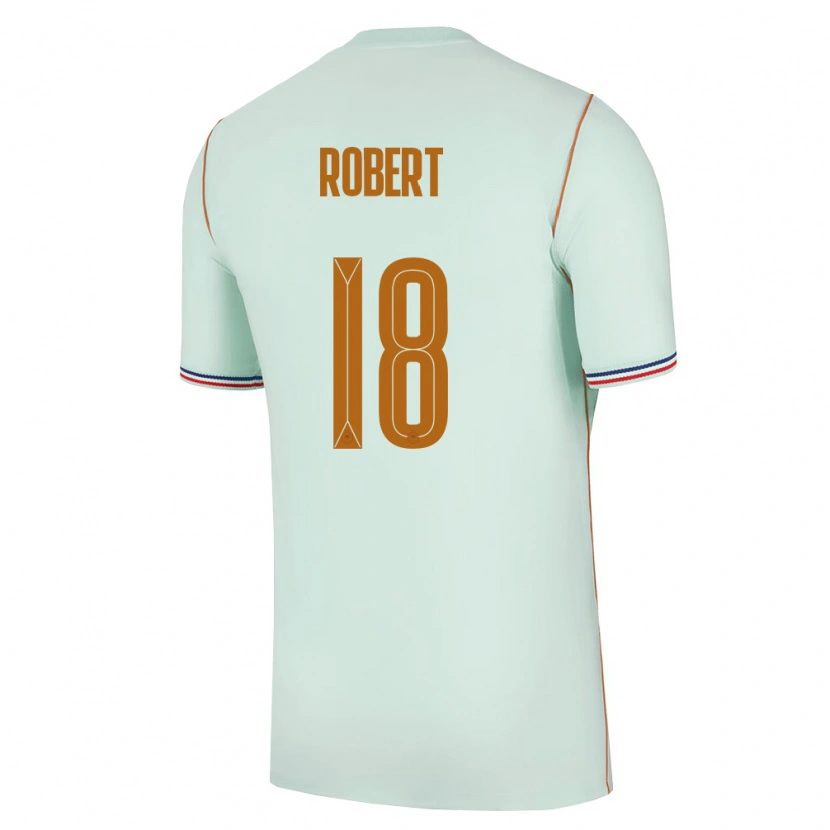 Danxen Men France Faustine Robert #18 Green Gold Away Jersey 26-28 T-Shirt