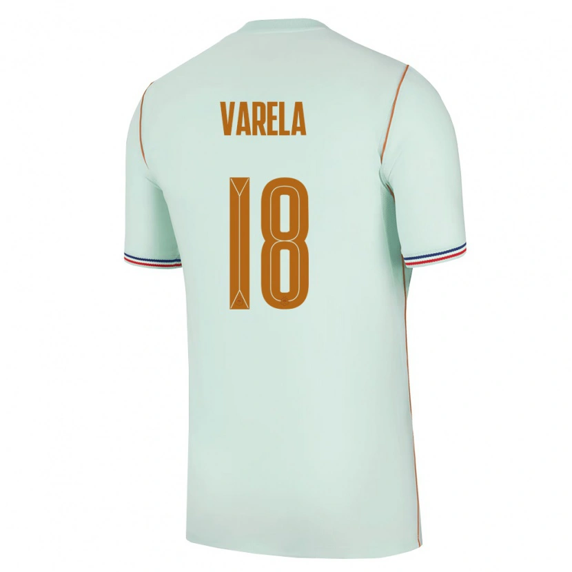 Danxen Men France Jordan Varela #18 Green Gold Away Jersey 26-28 T-Shirt