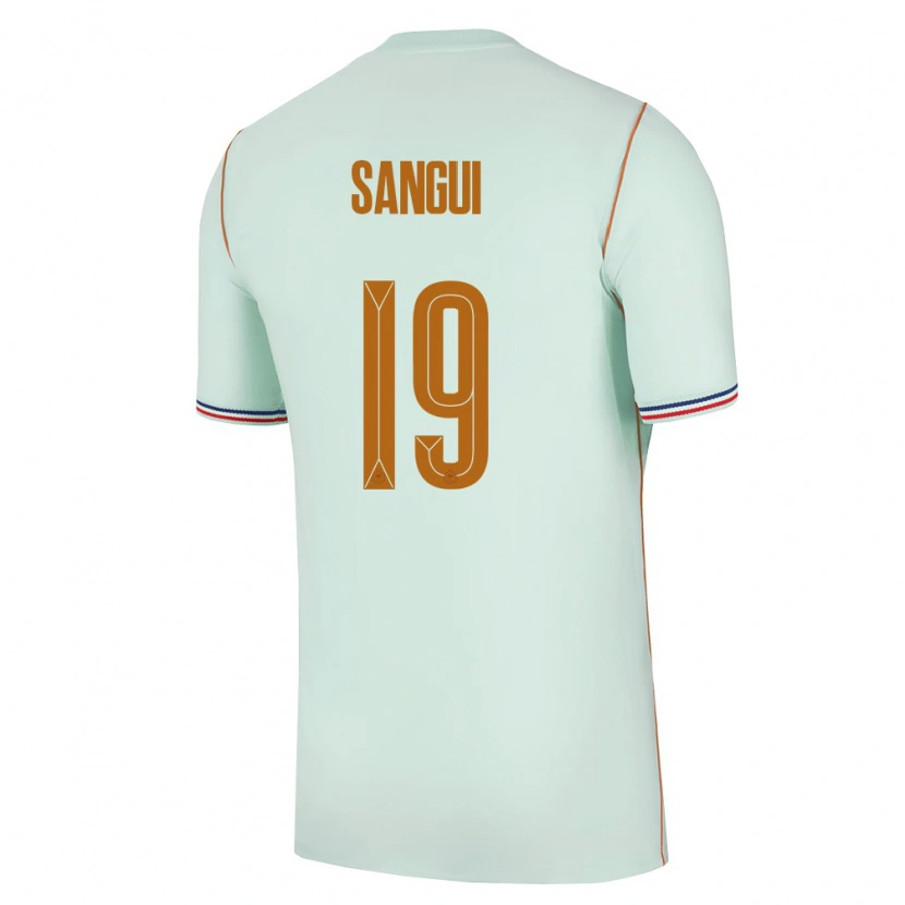 Danxen Men France Nhoa Sangui #19 Green Gold Away Jersey 26-28 T-Shirt