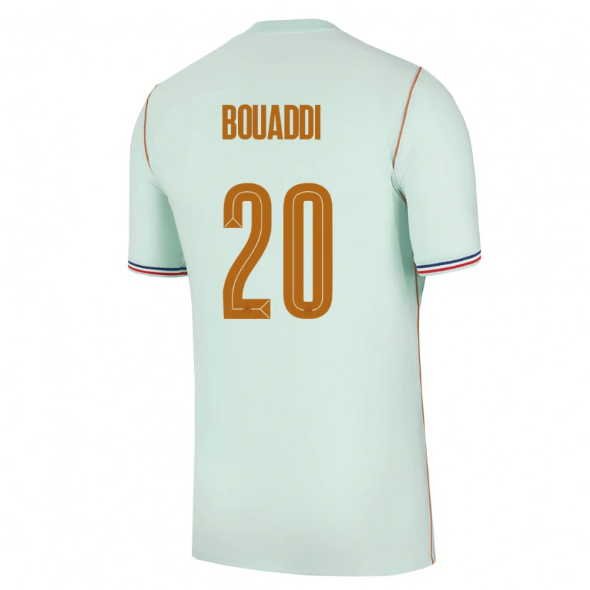 Danxen Men France Ayyoub Bouaddi #20 Green Gold Away Jersey 26-28 T-Shirt