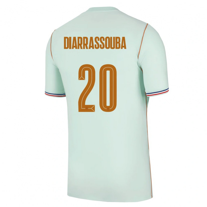 Danxen Men France Tidiane Diarrassouba #20 Green Gold Away Jersey 26-28 T-Shirt