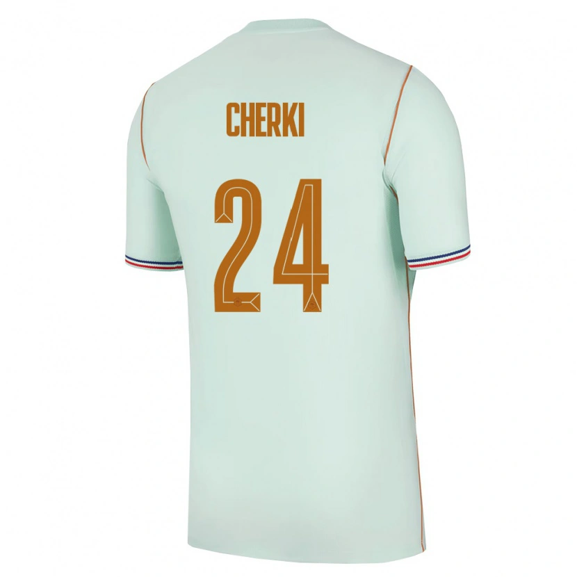 Danxen Men France Rayan Cherki #24 Green Gold Away Jersey 26-28 T-Shirt